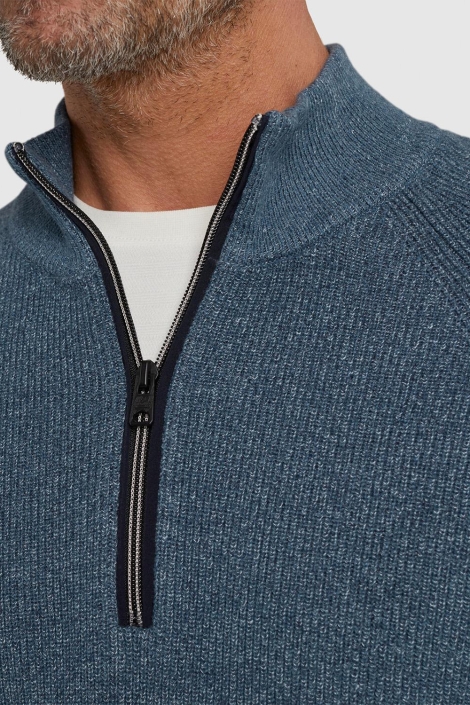 Vanguard half zip collar cotton mouline